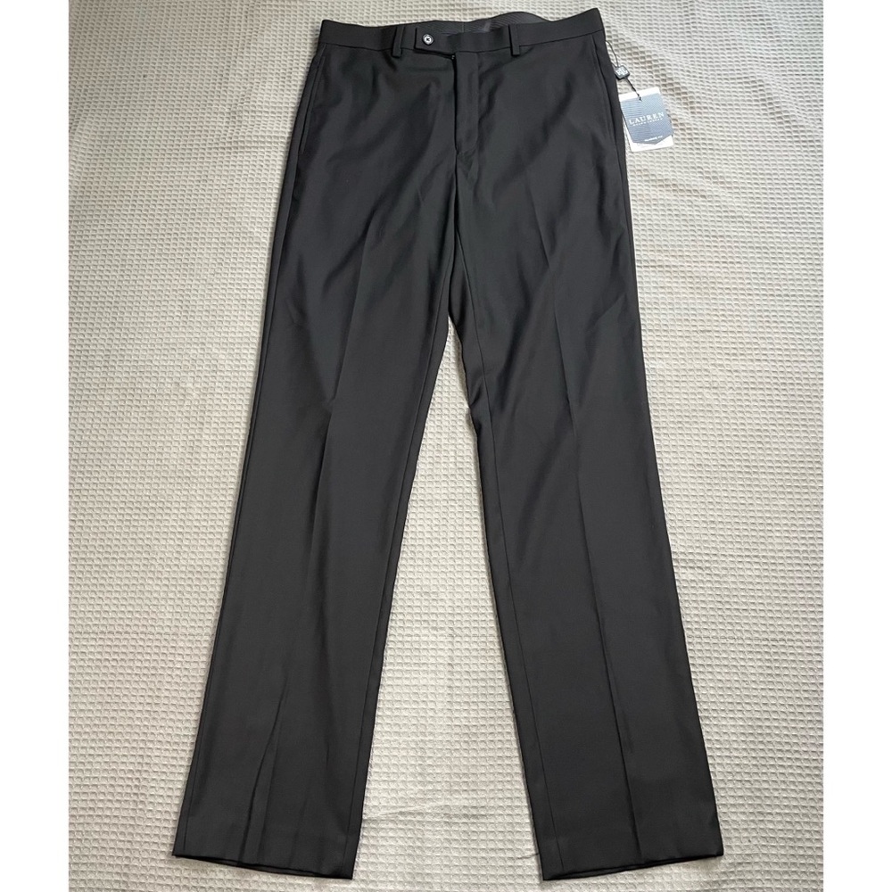 New Lauren Ralph Lauren UltraFlex Dress Pants 32x34 Men’s Classic Stretch Black
